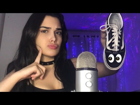 MEU TÊNIS FEZ ASMR!!!! (mouth sounds)