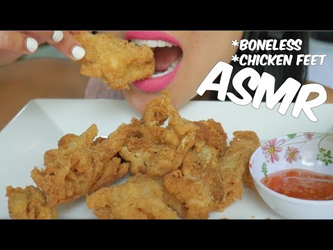 ASMR BONELESS FRIED CHICKEN FEET (EXTREME CRUNCH EATING SOUNDS) No Talking | SAS-ASMR