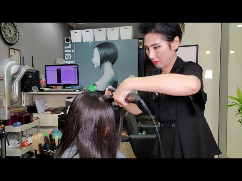 Hair Salon ASMR – Calm, Clean, Focused Straight Hair Work