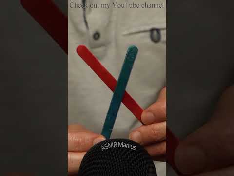 ASMR Gentle strokes with 2 wooden sticks #short