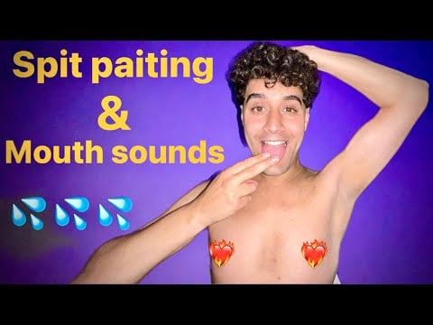 ⚠️+1 hour ASMR⚠️ Spit paiting & mouth sounds. NO TALKING 🤫