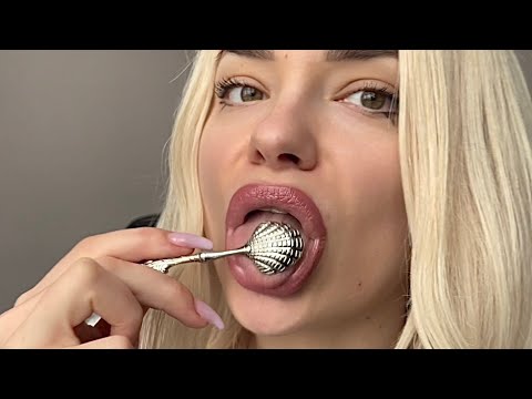 Asmr - tiny silver spoon | eating your bad energy