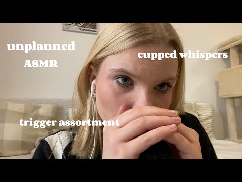 unplanned & random ASMR | cupped whispers, mouth sounds, tapping, scratching… ⭐️