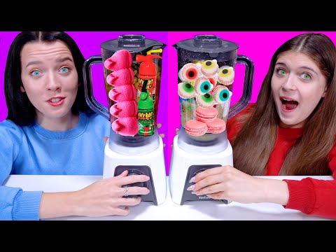 ASMR Cocktail Mix Challenge | Good Food VS Bad Food  by LiLiBu