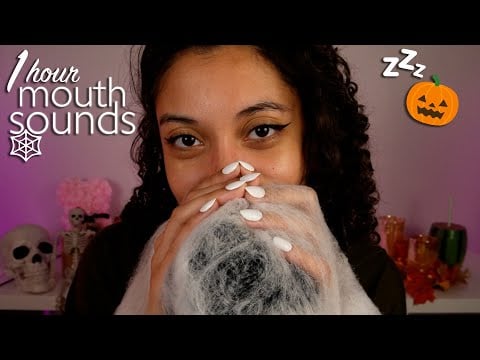 [1 HOUR] Wet Mouth Sounds 😴 (& INTENSE Web Triggers) 🎃 | ASMR