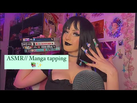ASMR// MANGA Tapping & Talking (nail tapping, page fluttering, nail triggers)