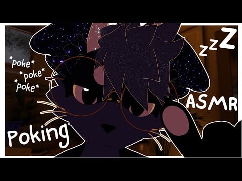 [Furry ASMR] Fluff pokes you to sleep :3 [Sleep-aid] [Soft-spoken] [Whispering] [Visual triggers]