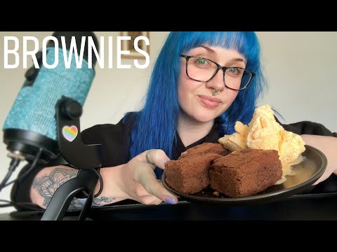 ASMR Eating Warm Brownies & Ice Cream 🍦
