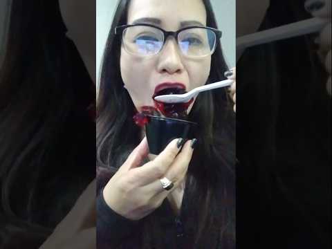 EATING DARK RED JELL-O #everyone #mukbang #shortsfeed #jelly #bigmouth #viral
