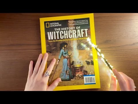 ASMR witchcraft magazine flip through 🎃