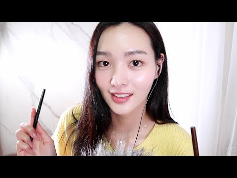 ASMR(Sub) 소개팅 가는 친구에게 메이크업 해주기 | 브러쉬+퍼프 | 눈썹정리| 후시녹음| 메이크업 롤플레이 Friend Does Your Makeup