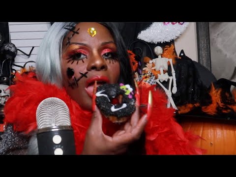 SPELLBOOK Krispy Kreme Halloween DONUTS ASMR Eating Sounds