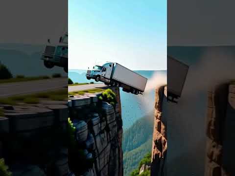 Will the truck be able to cross the road?/ Truck sounds/ Asmr #relax #asmr #truck #sleepsounds