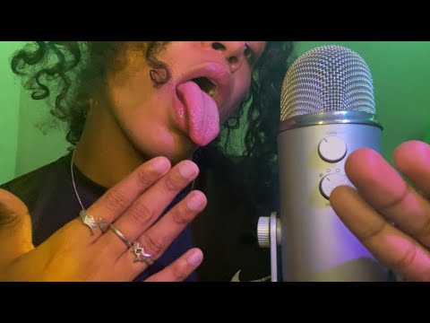 ASMR 999% Fast and Aggressive Mouth Sounds, Spit Painting, inaudible whispers and hand movements