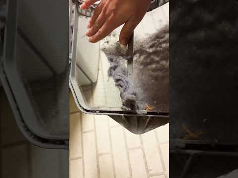 Satisfying ￼Dryer Vent Clean Out #oddlysatisfying #asmr #dryerventcleaning #deepclean