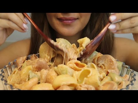 ASMR CHEESY & CREAMY LUMACONI TRICOLORE PASTA / MUKBANG / no talking / CREMA ASMR #asmr #mukbang