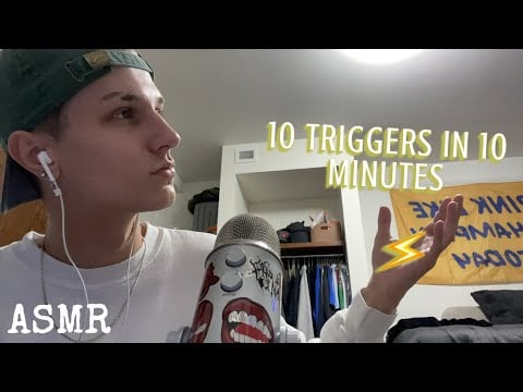 ASMR// Ten Triggers in 10 Minutes for People with SHORT Attention Span ⚡️💚