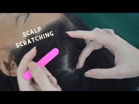 ASMR Tingling Scalp Scratching, Real Person Scalp Massage, Therapy Sounds For Relieve Headache