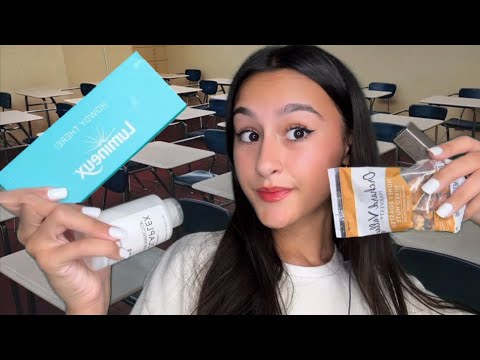 ASMR| Kinda sassy girl sells you and others things in CLASS?! 😱