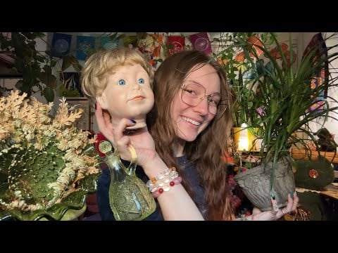 🗝️ASMR antique mall and greenhouse haul🪴NO MIDROLL ADS