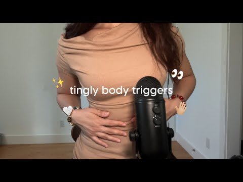 ASMR Tingly Body Triggers 👀 Tummy Taps, Skin Scratches, Body Brushing, Fabric Sounds + MORE 🤭