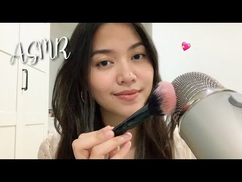 ASMR - mic brushing, tracing, whispering trigger words (Malaysia)