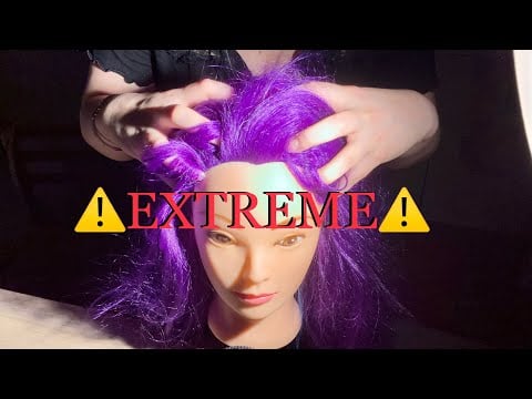 ASMR |⚠️EXTREME⚠️Head & face massage, fast & aggressive scratching tapping rubbing. No talking 😴