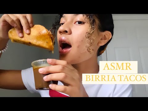 ASMR Español COMIENDO BIRRIA TACOS (Eating Sounds)