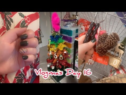 Vlogmas Day 16 - Christmas Nails, A Free Brow Wax, & Pumpkin’s Tree
