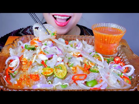 ASMR SỨA SÔT THÁI  - JELLYFISH IN THAI SAUCE  EATING SOUNDS | LINH ASMR