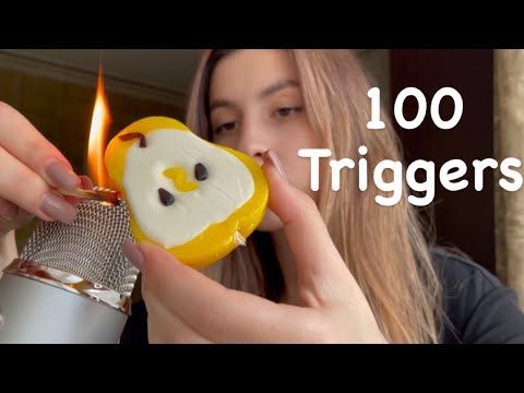 Asmr 100 triggers in 1 minute