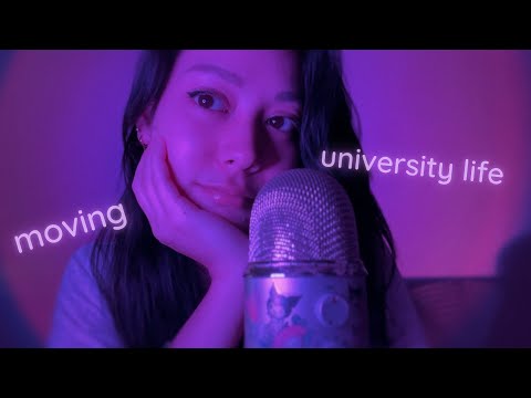 ASMR Whisper Ramble Life Update 💜 (ear to ear sensitive clicky whispers)