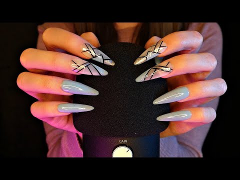 ASMR Mic Scratching with Cover | DEEP BRAIN SCRATCHING with Long & Natural Nails | No Talking