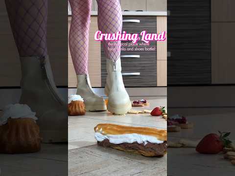 Crushing Land: Boots vs. Food! Oddly Satisfying Crispy Crushing! ASMR