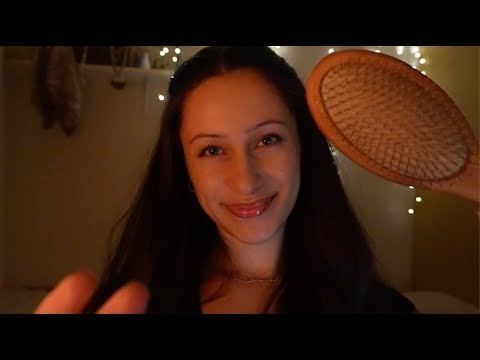 ASMR - cutesy wlw girl plays w your hair! tingly layered sounds ❤︎