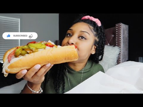 [ASMR] Giant Hoagie Eating 🥪🍴