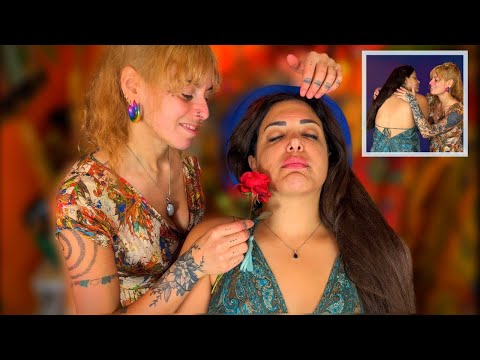 Real Person Relaxation ASMR 🌙 Face & Back Skin Tracing & Brushing | Caring Whisper SLOW SOFT SPOKEN