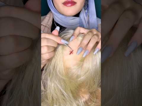 Bug plucking with mouth sounds 💦🐜#asmr #asmrmassage #tingles #relax #shorts #asmrsleep