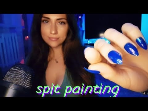 [ASMR PL] Relaksujące SPIT PAINTING 😴🫢 (very wet mouth sounds)