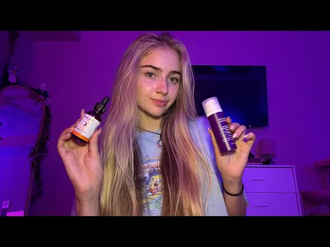 Fast Skincare ASMR- Personal Attention, Mouth Sounds, Aggressive Tapping For Tingles