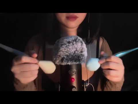 ASMR Fluffy Mic Brushing , Brain Massage , Sclap Brushing , Sleepy , deep sleep , No Talking