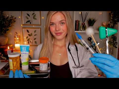ASMR 1h Full Body Doctor Exam Roleplay 🩺♡ (sensory test, ear cleaning, eyes, prescriptions, etc)