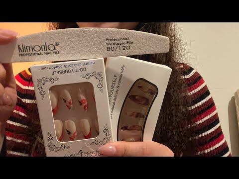 ASMR doing your press-on nails 💅 no talking 