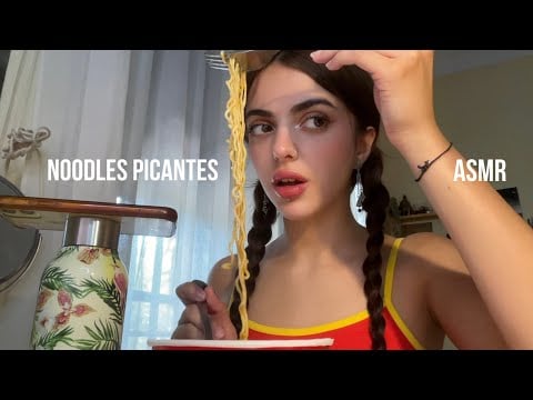 ASMR || Comiendo Spicy Noodles 🌶️🔥🍜