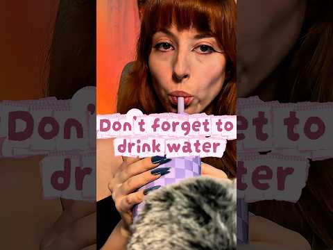 Do you drink water today? #gulping #asmrsounds #drinkingwater #redhead