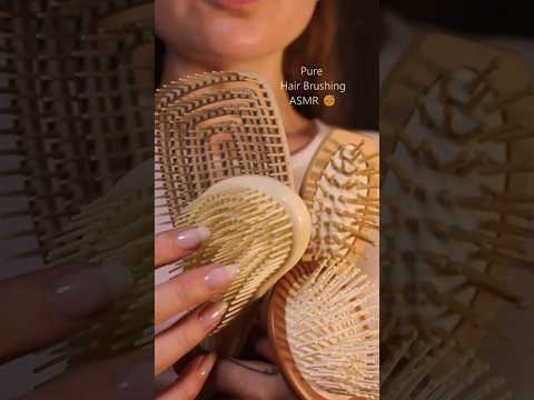 Pure hair brushing ASMR 😴  #notalking #triggersforsleep #relax #layeredsounds #hairbrushing