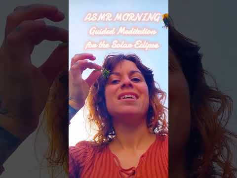 ASMR Face Trace 🌅Morning Guided Meditation & Relaxation for the SOLAR ECLIPSE ☀️Brush, Sound & Heal