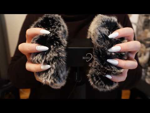 ASMR 3Dio Fluffy Ear Scratching and Massage (no talking)