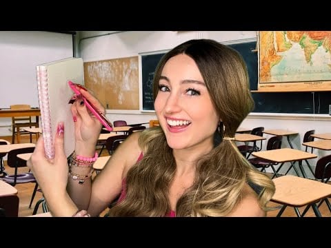 ASMR The Popular Girl Draws You in Class (she highkey has a crush on you) WLW Roleplay