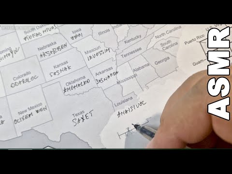 ASMR: All U.S. States Written Backwards ✍️ | Weird and Funny ASMR Experiment + Whispering